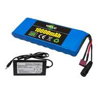 WILLQ 36V 10Ah Electric Bike Battery with BMS Protection Replacement Lithium Battery Pack for 36 Volts Electric Scooter Motor Kit with Charger