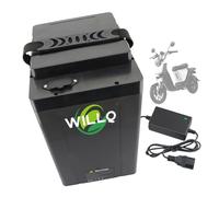 WILLQ 48V 60V 72V Replacement Lithium Battery 18AH 20AH 22AH 22.5AH 24AH 25AH 28AH 30AH 40AH 50AH Motorcycle Battery Pack for 250W-2880W Motor,48V40AH