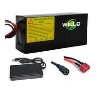 WILLQ 6S 25.2V Replacement Li-ion Battery 24V 8Ah 10Ah 12Ah 15Ah 20Ah Replacement Lithium Battery Pack for 0-500W Scooter Bicycle Motor with 2A Charger and T Plug,24V10Ah