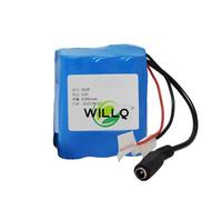 WILLQ DC 12V 1800mAH to 49000mAH Rechargeable Li-ion Battery for LED Light Bar/Robotics/Camera/Street Light/Various 12V Lamps Backup Lithium Battery Pack,5200mAH
