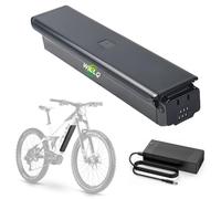 WILLQ Hidden Ebike Battery 36V 13Ah 17.5Ah Fat Tire li-ion Electric Bicycle Battery 48V 14Ah Replacement Downtube Lithium Batteries for 672W Motor with Charger L380mm,48V14Ah,6 Pins