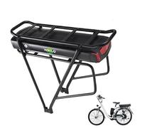 WILLQ Rear Rack Ebike Battery 48V 36V 8Ah 10Ah 12Ah 13Ah 14Ah 15Ah 17.5Ah Lithium Battery Pack with Luggage Rack Sets and Charger,48V8Ah