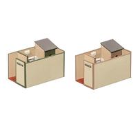Wills kits SS65 Small Gents Toilets, open type comprising urinal & WC by Wills