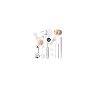 WillTen 10Pcs G23 Titanium Belly Button Piercing Kit, Professional 13G Piercing Gun Kit with 14G 12mm Titanium Belly Bars 14mm Clear Navel Ring, Anti-Keloid Aftercare Set with Ball Grabber Tool