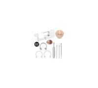 WillTen 10Pcs G23 Titanium Septum Piercing Kit, Professional 14G Piercing Gun Kit with 16G Titanium Horseshoe Nose Ring, Aftercare Tool Set with Piercing Taper Clear Retainer Septum Nose Ring