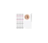 WillTen 32Pcs Fake Belly Button Peircing Stick on Belly Button Studs, Fake Navel Piercing Clip on Navel Stud, Non Pierced Body Jewelry Replacement Ball Pink CZ for Nose Eyebrow Lip Labret Skin