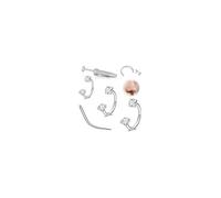 WillTen 3Pcs 16G Septum Piercing Jewellery Horseshoe Nose Ring, 6mm 8mm 10mm Horse Shoe Nose Ring Horseshoe Piercing, Stainless Steel Cartilage Helix Tragus Earring Labret Small Septum Rings Silver