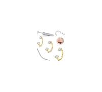 WillTen 3Pcs 20G Septum Piercing Jewellery Horseshoe Nose Ring, 6mm 7mm 8mm Horse Shoe Nose Ring Horseshoe Piercing, Stainless Steel Cartilage Helix Tragus Earring Labret Lip Small Septum Rings Gold