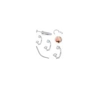 WillTen 3Pcs 20G Septum Piercing Jewellery Horseshoe Nose Ring, 6mm 7mm 8mm Horse Shoe Nose Ring Horseshoe Piercing, Stainless Steel Cartilage Helix Tragus Earring Labret Small Septum Rings Silver