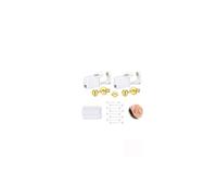 WillTen G23 Titanium Ear Piercing Kit Gold, 2Pack Disposable Ear Piercing Guns with Preloaded 4mm Ball Studs, Self At-Home Kit for Lobe Cartilage Helix with Waterproof Covers Clear Studs