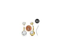 WillTen Titanium Belly Button Bars 6mm Extra Small and Short Belly Bar, G23 Titanium Internal Thread Navel Button Piercing Rings with Taper, Cubic Zirconia Gold Belly Bar for Healing Sensitive Skin