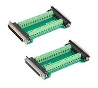 Willwewon 2PCS DB37 Male to Female Terminal Breakout Board, RS232 D-SUB Serial to 37 Pin in One Breakout Board Solderless Port Terminal Block Gender Changer