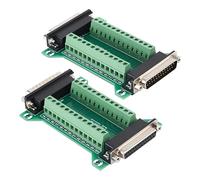 Willwewon 2PCS RS232 DB25 Female and Male Connector in One Breakout Board
