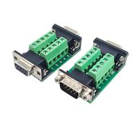 Willwewon 2PCS RS232 DB9 Female and Male Connector in One Breakout Board