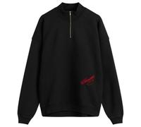 Willy Chavarria Men's Bravo Quarter Zip Black XL