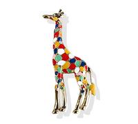 Willy Giraffe Shape Metal Enamel Pin Badge Brooch Cartoon Animal Brooch Suit Shirt Sweater Pin Jeans Clothing Bag Decoration Jewelry Gift Gift Professional Processed