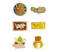 Willy Wonka and the Chocolate Factory Mystery Enamel Pin Blind Box | Wonka Bar, Golden Ticket, Oompa Loompa, Willy Wonka Face, Round Title Logo, or Colorful Title Logo