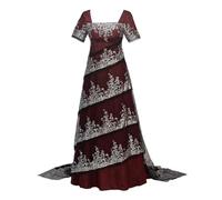Willyacos Titanic Cosplay Costume - Red Rose Dewitt Bukater Dinner Dress - Women's (Red, XXXL)