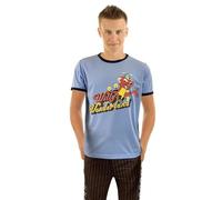 Willy's Wonderland Janitor T-Shirt Tee Shirt Ringer Navy Blue (M)