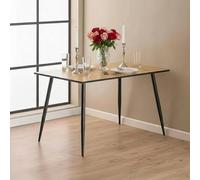 Wilma Dining Table - 4 Seater - 120cm - Oak and Black