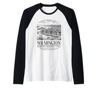 Wilmington North Carolina: Historic River City with Tales Raglan Baseball Tee