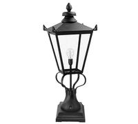 Wilmslow 1 Light Outdoor Pedestal Lantern Black E27 Netlighting Black One Size