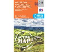 Wilmslow, Macclesfield & Congleton Map | Weatherproof | Altrincham, Knutsford & Sandbach | Ordnance Survey | OS Explorer Active Map 268 | England | Walks | Hiking | Maps | Adventure