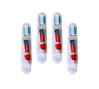 Wilosc Toothbrush Travel Set Compatible with Colgate Mini Toothpaste x 4 - Portable Toothbrush Set for Families in Mind