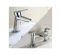 Wilpa Basin Mixer Tap & Bath Filler Tap & Waste Chrome