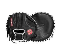 Wilson 11 First Base Training Baseball Mitt - Right Hand Throw Black/Red