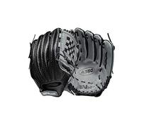 WILSON 2021 A360 12" Outfield Baseball Glove - Black/Grey, Left Hand Throw