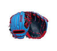 Wilson 2025 Winter Baseball Glove A2000 PF11SS 11 Inch, Right Hand Throw, Pedroia Fit, Sky Blue/Navy/Red