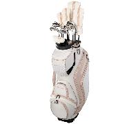 Wilson Women's Aurora Complete Golf Set with Cart Bag- Right Hand, Standard, White/Pink