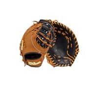 Wilson 2027 A2000® 1677 12.5” Baseball First Base Mitt - Left Hand Throw, Black/Saddle Tan