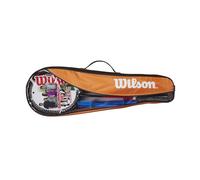 Wilson 4 Piece Kit V2 Badminton Rackets, Easy To Hold and Feather-Light, Provide Precision and Accuracy, Built To Last, Colour: Red/Orange, Size: 1