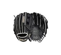 WILSON A500 10.5” Utility Youth Baseball Glove - Right Hand Throw, Black/White/Blonde
