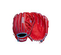 Wilson A500 11.5"""" Infield Youth Baseball Glove - Right Hand Throw Red/Blue/White