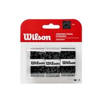 Wilson AbsorbX Padel Overgrip, Ultra-Absorbent For A Dry Grip Feel, For Lasting Play In Sweaty Conditions, 3-Pack, Colour: Black