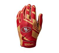 Wilson AD NFL STRETCH FIT GLOVES, Red/Gold