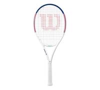 Wilson Allure Tennis Racket, For Precision Strikes, With Dual Hole Design and Comfort Grip, Pre-strung, Colour: Pink/Blue, Size: 2