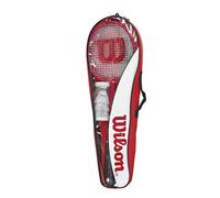 Wilson Badminton Set: Racquet, Ball, Net, Bag, Adult unisex, WRT8444003, Red