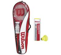Wilson Badminton Set, Tour, Unisex, Incl. Four Rackets, Three Shuttlecocks, One Net, Two Extendable Poles & Championship Badminton Shuttlecocks 79 (Very Fast Speed), Yellow, One Size, 6 Pack