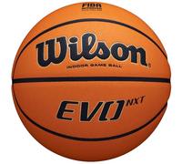 Wilson Basketball EVO NXT FIBA GAME BALL, Mixed Leather, Ideal for Indoor, Size 7, Brown, WTB0965XB