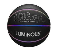 Wilson Basketball, Luminous Interior and Exterior courts, Composed leather, Official size 74, 9 cm, Iridescent channels, WTB2027ID07
