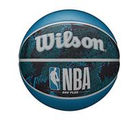 Wilson Basketball NBA Drv Plus Vibe, Outdoor and Indoor, Black / Blue, 7