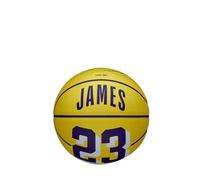 Wilson Basketball, NBA Player Icon Mini, LeBron James, Los Angeles Lakers, Outdoor and indoor, Size: 3, Yellow/Purple