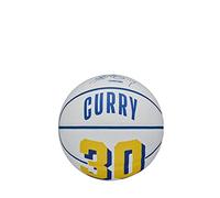Wilson Basketball, NBA Player Icon Mini, Stephen Curry, Golden State Warriors, Outdoor and Indoor, Size: 3, Blue/Yellow