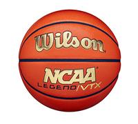 Wilson Basketball NCAA LEGEND VTX, Blended Leather, Indoor- and Outdoor-Basketball, 7, Orange/Gold