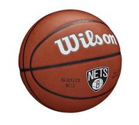 Wilson Basketball, Team Alliance Model, BROOKLYN NETS, Indoor/Outdoor, Mixed Leather, Size: 7