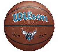 Wilson Basketball, Team Alliance Model, CHARLOTTE HORNETS, Indoor/Outdoor, Mixed Leather, Size: 7